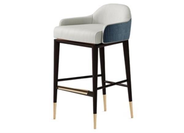 現(xiàn)代風格高檔酒吧實木皮軟包靠背酒吧椅